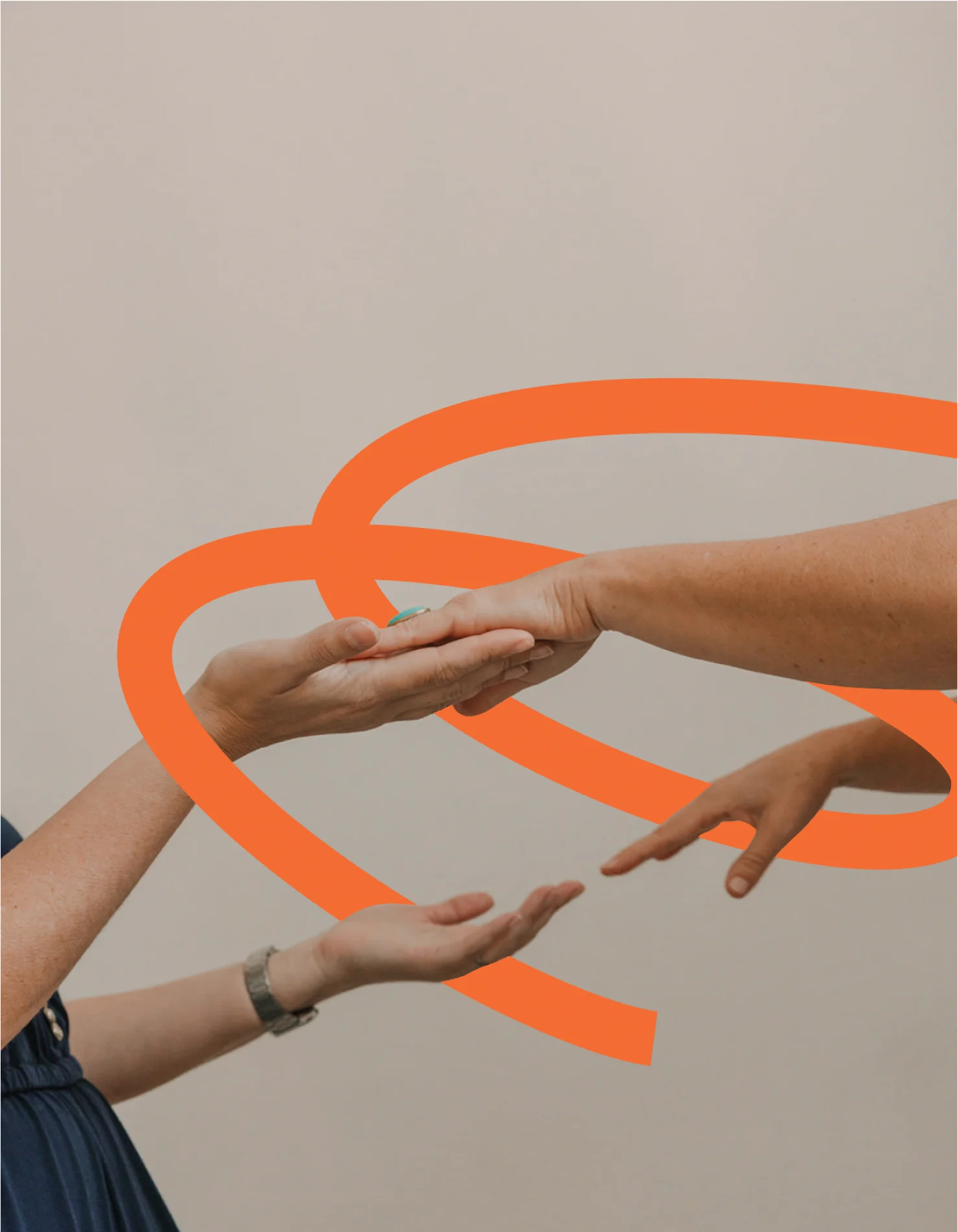 Two hands reach out and meet: taking the first step to ask for help